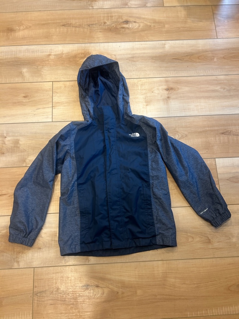 The North Face Kids Navy & Heather Gray Hooded Raincoat